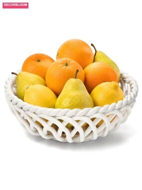 Ceramic Fruit Bowl with Drainage Holes - Large Serving Bowl for Kitchen